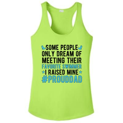 Proud Dad Of A Swimmer Swim Dad Swimming Father Of A Swimmer Gift Ladies PosiCharge Competitor Racerback Tank