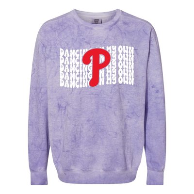 Phillies Dancing On My Own Colorblast Crewneck Sweatshirt