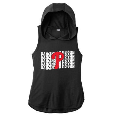 Phillies Dancing On My Own Ladies PosiCharge Tri-Blend Wicking Draft Hoodie Tank