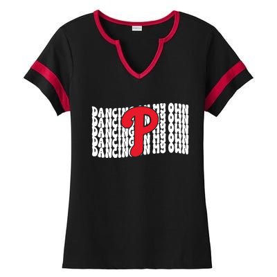 Phillies Dancing On My Own Ladies Halftime Notch Neck Tee