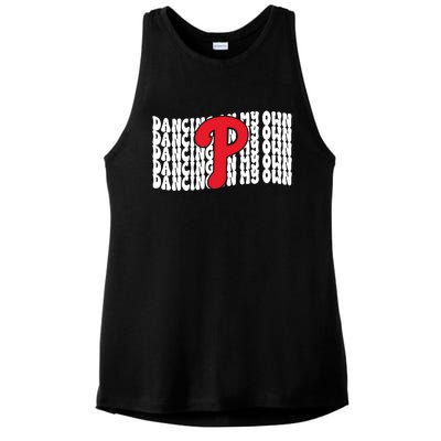 Phillies Dancing On My Own Ladies PosiCharge Tri-Blend Wicking Tank