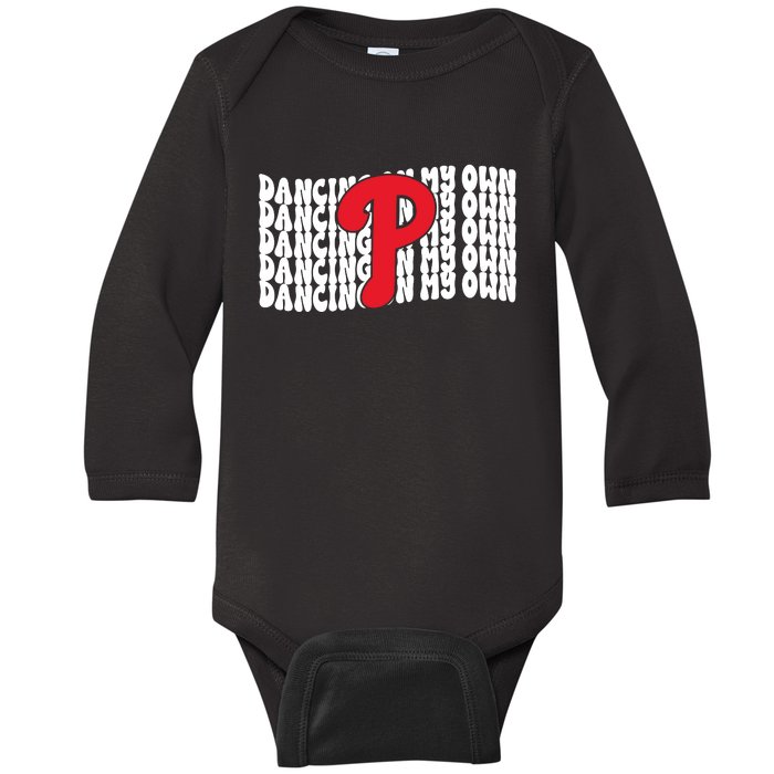 Phillies Dancing On My Own Baby Long Sleeve Bodysuit