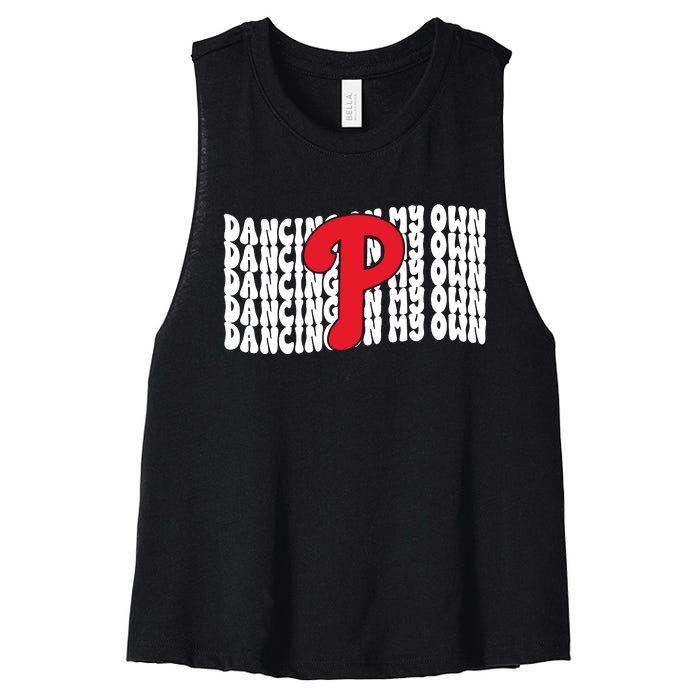 Phillies Dancing On My Own Women's Racerback Cropped Tank