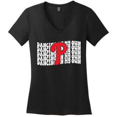 Phillies Dancing On My Own Women's V-Neck T-Shirt