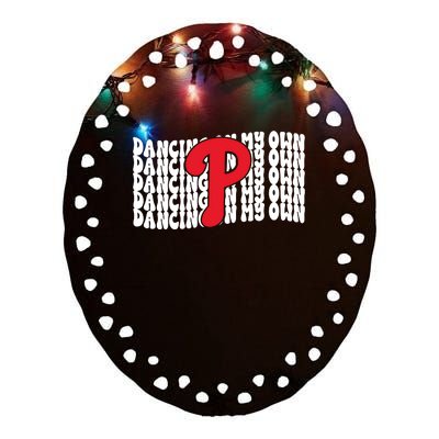 Phillies Dancing On My Own Ceramic Oval Ornament