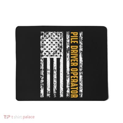 Pile Driver Operator Usa Flag Gift Mousepad