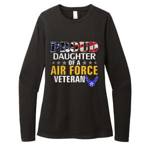 Proud Daughter Of A Air Force Veteran American Flag Military Funny Gift Womens CVC Long Sleeve Shirt