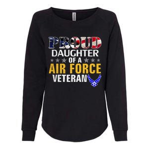 Proud Daughter Of A Air Force Veteran American Flag Military Funny Gift Womens California Wash Sweatshirt