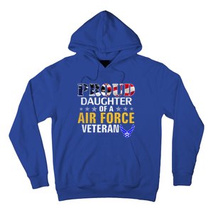 Proud Daughter Of A Air Force Veteran American Flag Military Funny Gift Hoodie