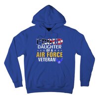 Proud Daughter Of A Air Force Veteran American Flag Military Funny Gift Hoodie