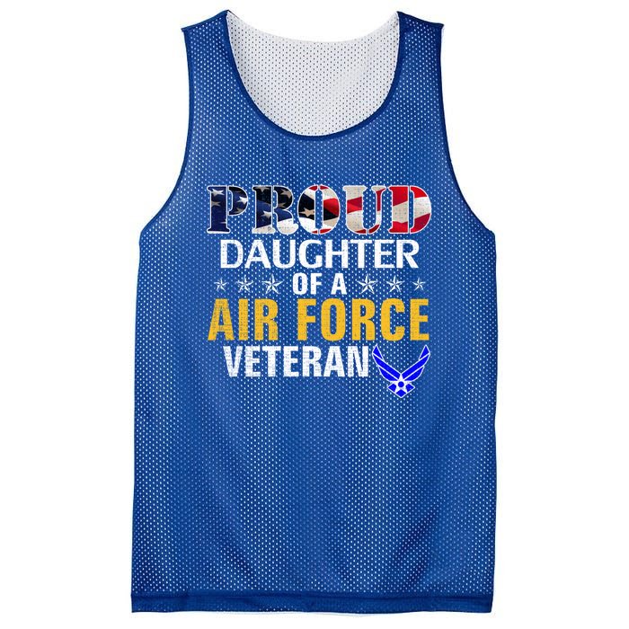 Proud Daughter Of A Air Force Veteran American Flag Military Funny Gift Mesh Reversible Basketball Jersey Tank