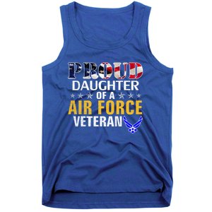 Proud Daughter Of A Air Force Veteran American Flag Military Funny Gift Tank Top