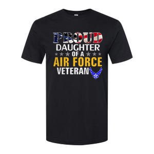 Proud Daughter Of A Air Force Veteran American Flag Military Funny Gift Softstyle CVC T-Shirt