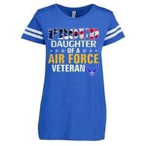 Proud Daughter Of A Air Force Veteran American Flag Military Funny Gift Enza Ladies Jersey Football T-Shirt