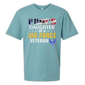 Proud Daughter Of A Air Force Veteran American Flag Military Funny Gift Sueded Cloud Jersey T-Shirt