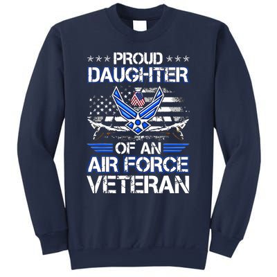 Proud Daughter Of A Air Force Veteran American Flag Military Sweatshirt