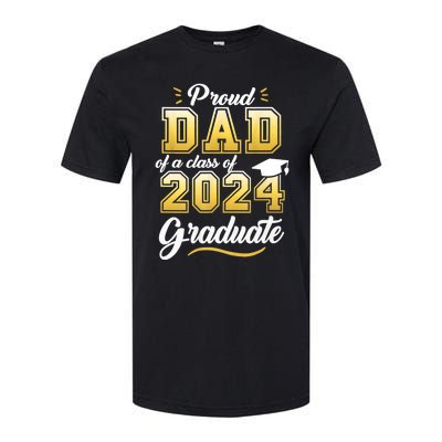 Proud Dad Of A Class Of 2024 Graduate Senior 24 Graduation Softstyle CVC T-Shirt