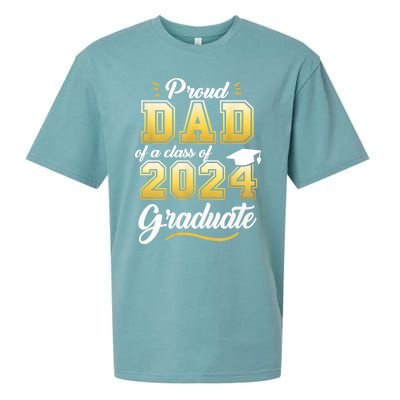 Proud Dad Of A Class Of 2024 Graduate Senior 24 Graduation Sueded Cloud Jersey T-Shirt