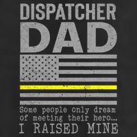 Proud Dad Of A 911 Dispatcher Thin Gold Line Dispatch Father Cool Comfort Performance Bucket Hat