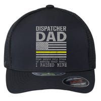 Proud Dad Of A 911 Dispatcher Thin Gold Line Dispatch Father Flexfit Unipanel Trucker Cap