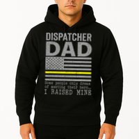 Proud Dad Of A 911 Dispatcher Thin Gold Line Dispatch Father Hoodie