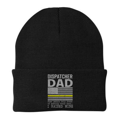 Proud Dad Of A 911 Dispatcher Thin Gold Line Dispatch Father Beanie