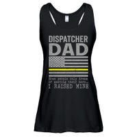 Proud Dad Of A 911 Dispatcher Thin Gold Line Dispatch Father Ladies Essential Flowy Tank