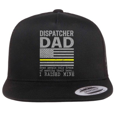 Proud Dad Of A 911 Dispatcher Thin Gold Line Dispatch Father Flatbill Hat