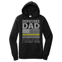 Proud Dad Of A 911 Dispatcher Thin Gold Line Dispatch Father Women's Pullover Hoodie