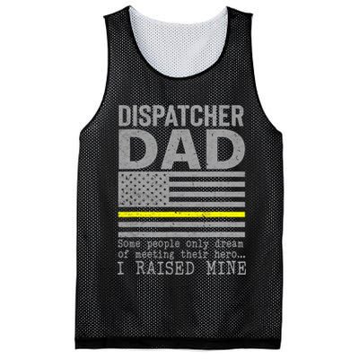 Proud Dad Of A 911 Dispatcher Thin Gold Line Dispatch Father Mesh Reversible Basketball Jersey Tank