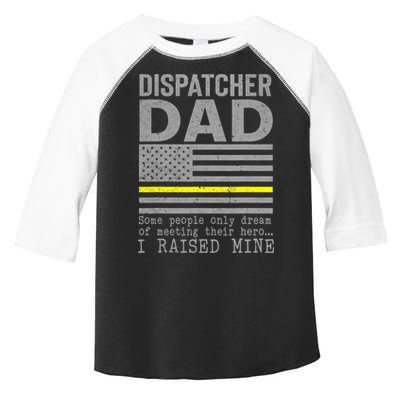 Proud Dad Of A 911 Dispatcher Thin Gold Line Dispatch Father Toddler Fine Jersey T-Shirt