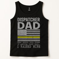 Proud Dad Of A 911 Dispatcher Thin Gold Line Dispatch Father Tank Top