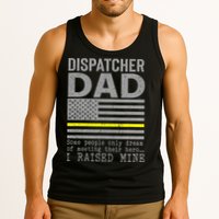 Proud Dad Of A 911 Dispatcher Thin Gold Line Dispatch Father Tank Top