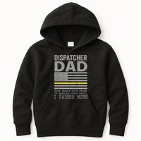 Proud Dad Of A 911 Dispatcher Thin Gold Line Dispatch Father Kids Hoodie