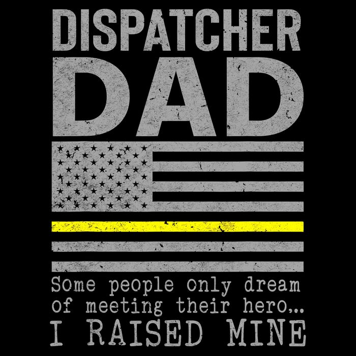 Proud Dad Of A 911 Dispatcher Thin Gold Line Dispatch Father Kids T-Shirt