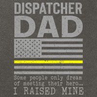 Proud Dad Of A 911 Dispatcher Thin Gold Line Dispatch Father Cotton Canvas Backpack