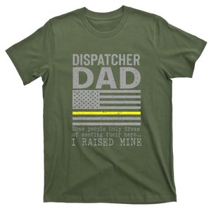 Proud Dad Of A 911 Dispatcher Thin Gold Line Dispatch Father T-Shirt