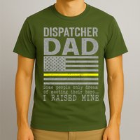 Proud Dad Of A 911 Dispatcher Thin Gold Line Dispatch Father T-Shirt