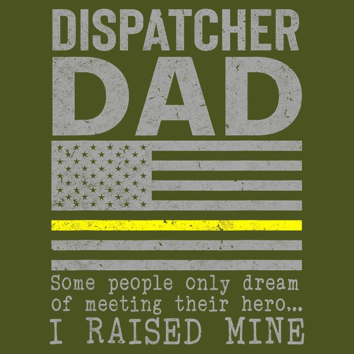 Proud Dad Of A 911 Dispatcher Thin Gold Line Dispatch Father Backpack