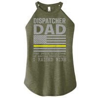 Proud Dad Of A 911 Dispatcher Thin Gold Line Dispatch Father Women's Perfect Tri Rocker Tank