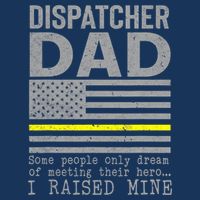 Proud Dad Of A 911 Dispatcher Thin Gold Line Dispatch Father Infant Baby Jersey Bodysuit