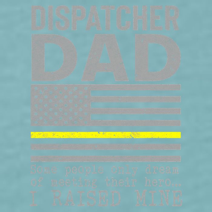 Proud Dad Of A 911 Dispatcher Thin Gold Line Dispatch Father Sueded Cloud Jersey T-Shirt