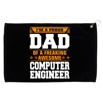 Proud Dad Of Awesome Computer Engineer Fathers Day Gift Grommeted Golf Towel