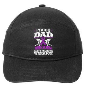 Proud Dad Of A Rett Syndrome Warrior RTT Awareness 7-Panel Snapback Hat