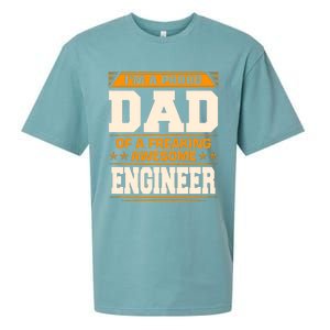 Proud Dad Of Awesome Engineer Fathers Day Gift Sueded Cloud Jersey T-Shirt