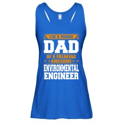 Proud Dad Of Awesome Environtal Engineer Fathers Day Cute Gift Ladies Essential Flowy Tank