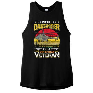 Proud Daughter Of A Vietnam Veteran Meaningful Gift Ladies PosiCharge Tri-Blend Wicking Tank