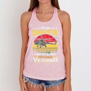 Proud Daughter Of A Vietnam Veteran Meaningful Gift Women's Knotted Racerback Tank