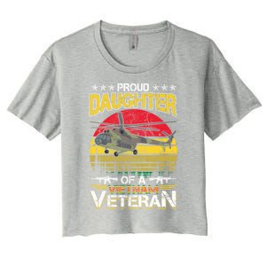 Proud Daughter Of A Vietnam Veteran Meaningful Gift Women's Crop Top Tee