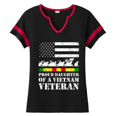 Proud Daughter Of A Vietnam Veteran Gift Ladies Halftime Notch Neck Tee